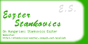 eszter stankovics business card